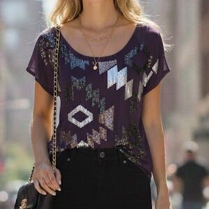 GUC Purple Sparkly Blouse(size Large)